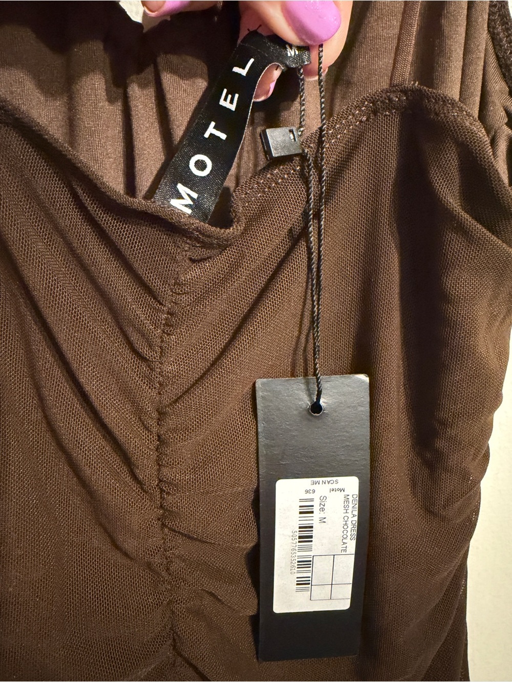 Motel Rocks Brown Ruched Halter Mini Dress - Picture 6 of 9